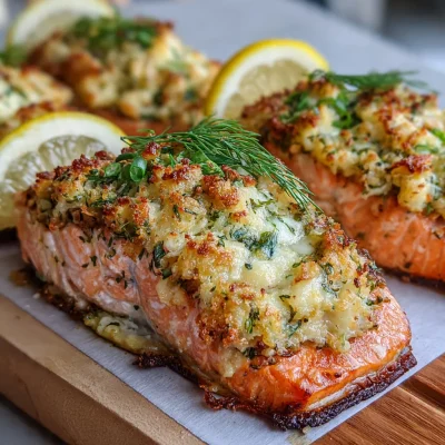 Elegant Crab Shrimp Stuffed Salmon