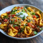 Cheesy Beef Enchilada Tortellini