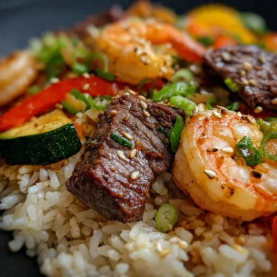 Hibachi Steak Shrimp Rice