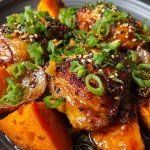 Honey Garlic Chicken Sweet Potatoes