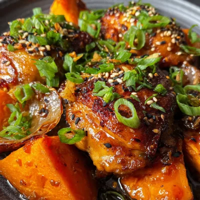 Honey Garlic Chicken Sweet Potatoes