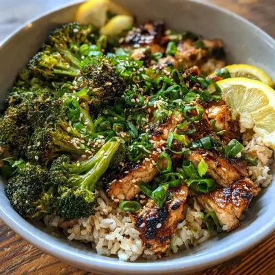 Grilled Chicken Broccoli Bowls