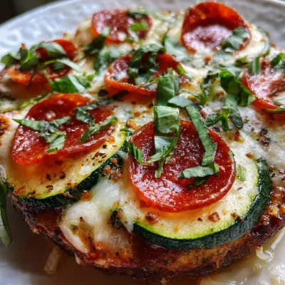 Air Fryer Zucchini Pizza