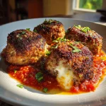 Mozzarella Stuffed Meatballs