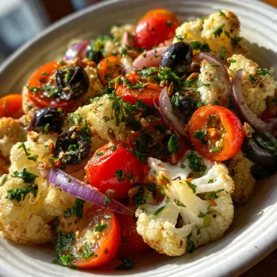 Sicilian Cauliflower Salad Dish