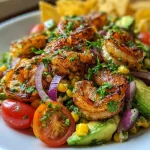 Grilled Shrimp Avocado Corn Salsa