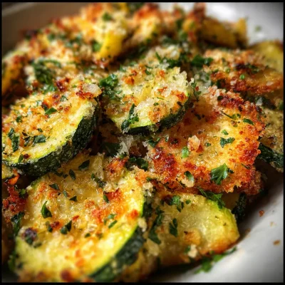 Crispy Parmesan Garlic Zucchini