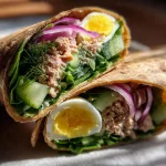 Tuna Avocado Egg Wrap