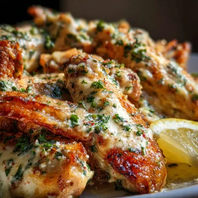 Creamy Alfredo Chicken Wings