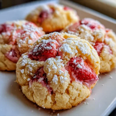 Lychee Strawberry Cookies