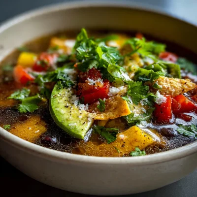 Salsa Verde Tortilla Soup