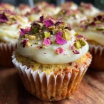 Pistachio Rose Vegan Cupcakes