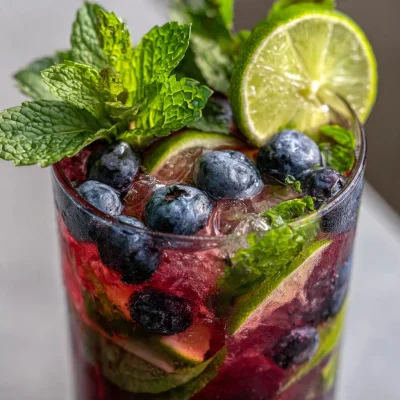 Blueberry Mojito Mocktail